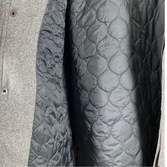 LEVI’s Heavyweight Wool Blend Hooded Trucker Field Jacket in Gray Size Large - Picture 11 of 14